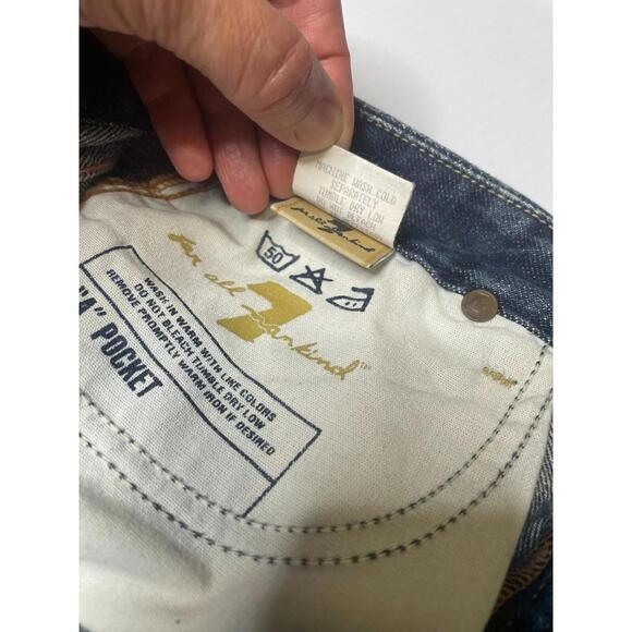 7 for All Mankind Jeans A Pocket Bootcut Womens 28 Stretch Low Rise Denim Y2K - Picture 6 of 6